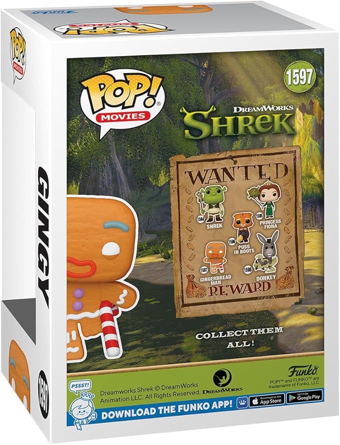 Funko POP! Movies: Shrek Dream Works 30th - Gingerbread Man Man - Collectable Vinyl Figure - Gift Idea - Official Merchandise - for Kids & Adults - Movies Fans - Model Figure for Collectors