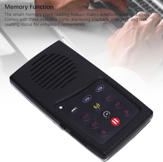 VBESTLIFE Solar Powered Scripture Reader, Portable Audio Bible Player, Built in 8G Capacity, Earphone, for Seniors Kids Adults (Russian, KJV, Hymns)