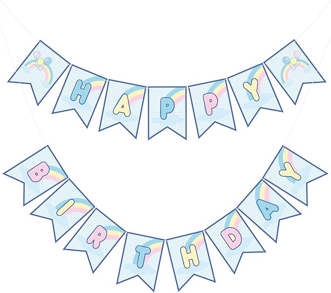 TaoBary Kawaii Cartoon Dog Happy Birthday Banner Pre-strung Hanging Sign Cute Puppy Party Decorations Anime Dog Themed Decorations Banners for Girls Women Birthday Party Supplies