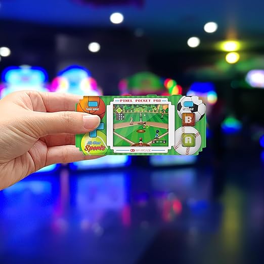 My Arcade All-Star Sports Pixel Pocket Pro: Sports Games, Portable Keychain Arcade, Baseball, Soccer, Basketball, 18 Games in 1