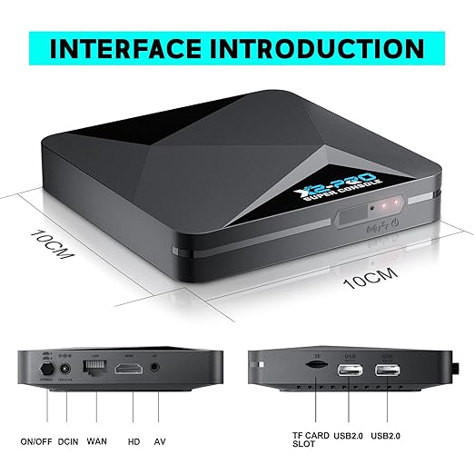 Kinhank Super Console X2 Pro Built-in 60,000+ Classic Games,Retro Video Console Compatible with 60+ Emulators, Android 9.0&Emuelec 4.6 Game System,4K UHD Output,2.4G/5G, BT 5.0,Gift for Friends
