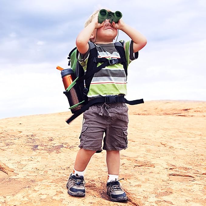 ESSENSON Binoculars for Kids Toy Gift for 3 4 5 6 7 8+ Year Old Boys Girls Kids Telescope Outdoor Toys for Sports and Outside Play Hiking, Bird Watching, Travel, Camping, Birthday Presents(Green)