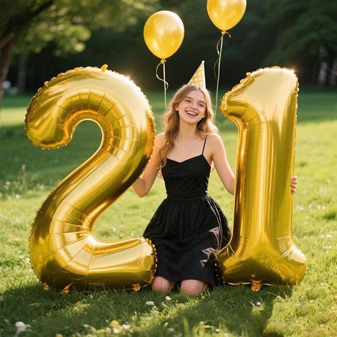 40 Inch Gold Balloon Number 12 Balloon,Jumbo Mylar Foil Helium Balloon for 12 Birthday Digital Balloons for Birthday Party,Wedding Anniversary Party Decorations