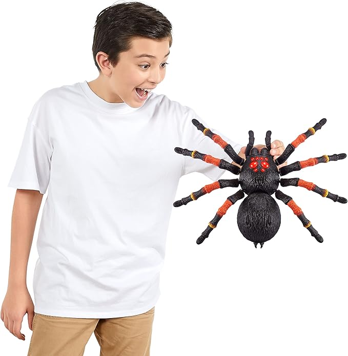 Robo Alive Giant Tarantula by ZURU Battery-Powered Robotic Interactive Electronic Spider That Moves and Crawls, Comes with Web Slime, Prankst Toys for Boys, Kids, Teens