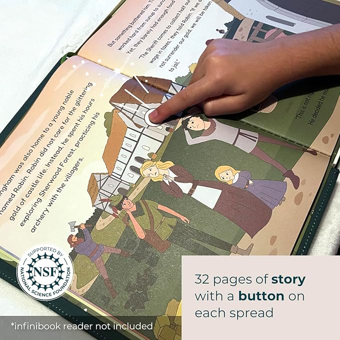 Cali's Books Robin Hood infinibooklet - infinibook Interactive Storybook for Kids, Learning Book for Toddlers