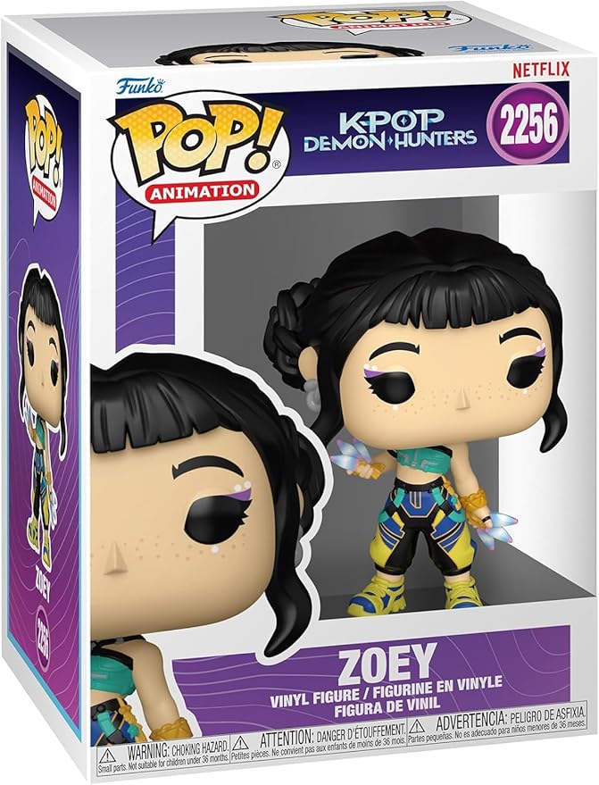 POP Funko Anime: Kpop Demon Hunters - Zoey Vinyl Figure (Bundled with Compatible Box Protector Case), Multicolored, 3.75 Inches