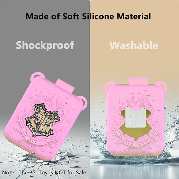 Silicone Case for Bitzee Harry Potter Interactive Digital Pet, Protective Cover for Harry Potter Bitzee Virtual Electronic Pets Accessories (Pink Case)