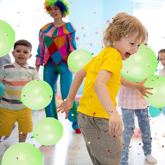 24 Pcs Green Punch Balloons Bounce with Rubber Band Handle Punching Balloon Heavy Duty for Birthday party favors, Kids (Green)
