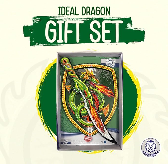Liontouch - Dragon Slayer Foam Sword & Shield Set - 3+ Years | Pretend Play Toy Weapons for Toddlers & Kids in Fantasy Style | Made of Durable & Safe Foam | Battle Accessories for Dress Up & Costumes