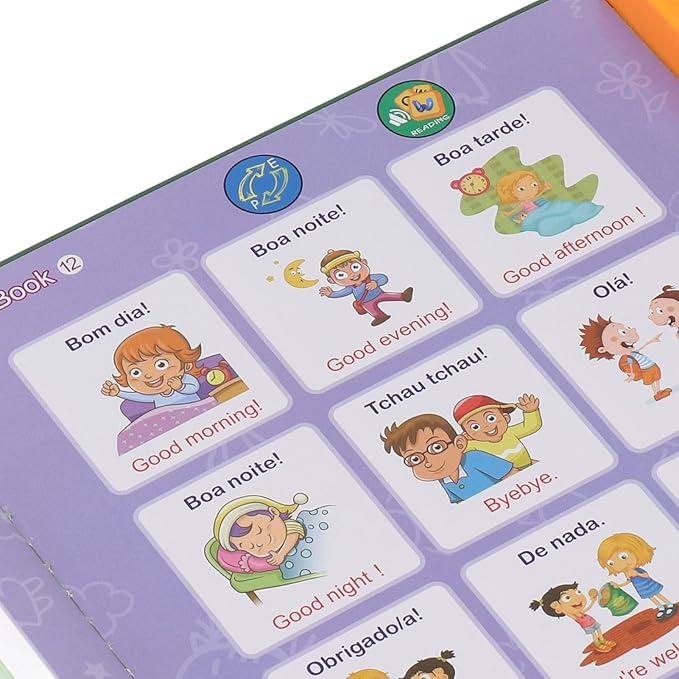 Bnineteenteam Interactive Sound Book for Portuguese English Bilingual Children,