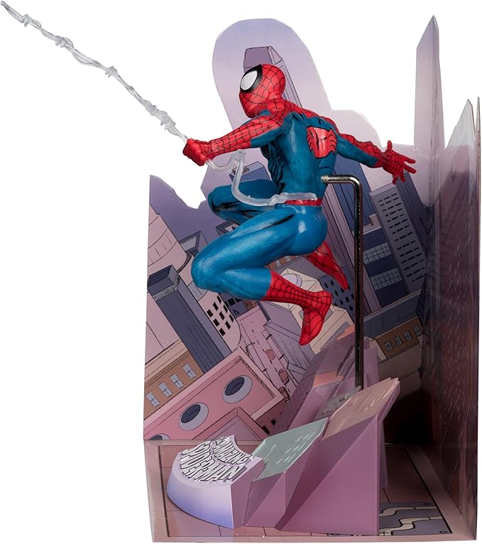 McFarlane Toys Marvel Spider-Man 1:10th Scale Collectible with Scene (The Amazing Spider-Man #1)