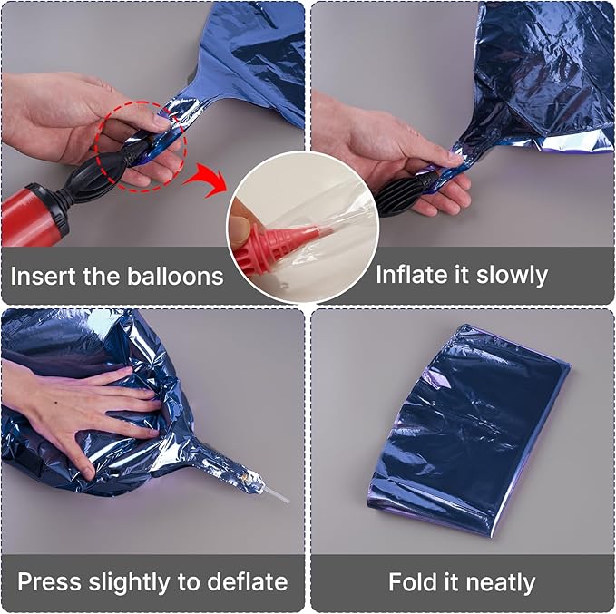 PartyWoo Navy Blue Foil Balloons 20pcs Different Sizes Pack of 22 15 10 Inch Large Round Foil 4D Inflatable Mirror Ball Mylar Balloons for Graduation Men Birthday Space Themed Party Decorations