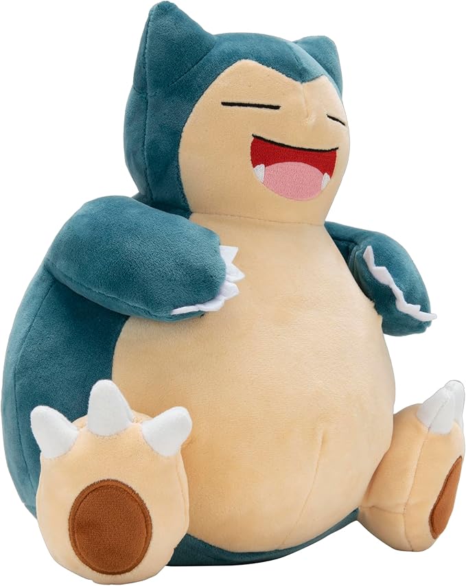 Pokemon 12" Large Snorlax Plush - Officially Licensed - Generation One - Authentic 12-inch Soft Stuffed Animal Toy Figure - Holiday Christmas Stocking Stuffer Gift for Kids, Boys, Girls - 2+