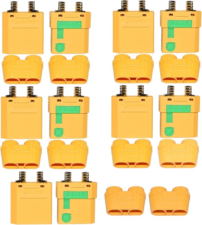 5Pairs XT90S XT90-S XT90 Connectors Anti-Spark Male Female Connector for RC Quadcopter Brushless Motor FPV Drone Lipo Battery ESC and Charger Lead