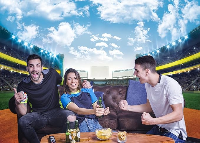 Baseball Backdrop Baseball Field Stadium Photography Backdrops for Sports Boys Birthday Party Decoration Banner Supplies (7x5FT(82 x 59 inch))
