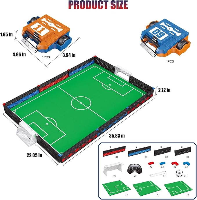 Mostop Soccer Board Game for Kids 6-12: 2.4Ghz Remote Control Foosball Table Game with 2 Balls, Soccer Robots Toys for Kids Adults Teens Indoor Family Party, Birthday Sports Gift for Boys Girls