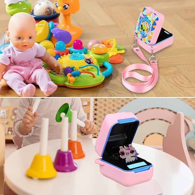 Elonbo Silicone Protective Case for Bitzee Magicals Interactive Toy, Virtual Toy Storage Cover, Electronic Pets Kids Toys Holder, Compatible with Bitzee Magicals, Pink (Only for Bitzee Magicals)
