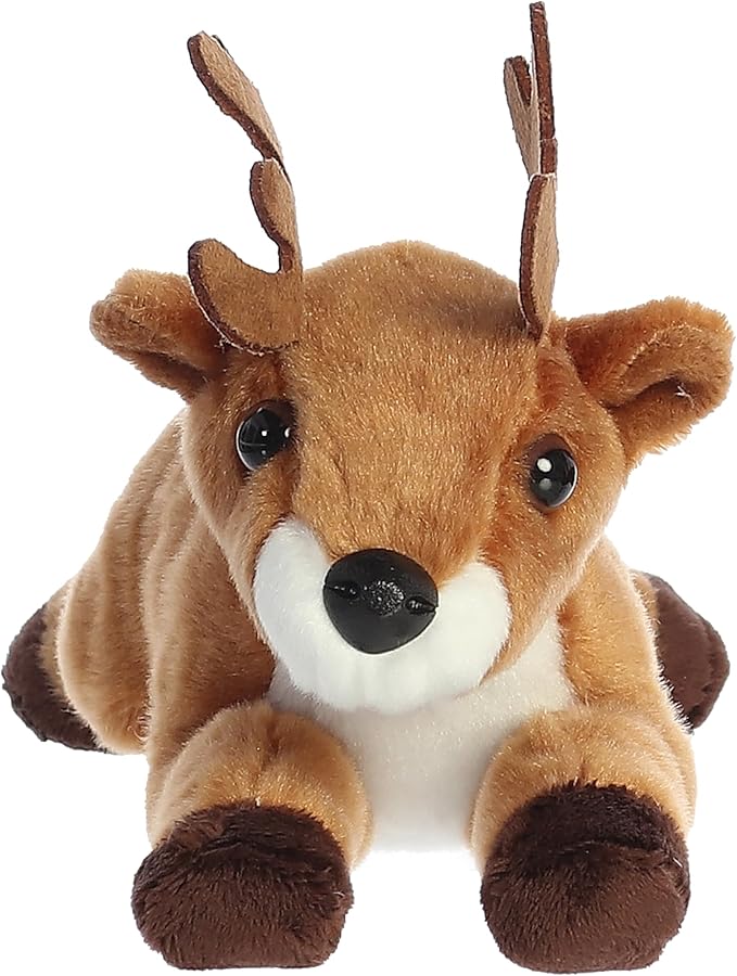 Aurora® Adorable Mini Flopsie™ Deer Stuffed Animal - Mini Companions Ready for Playful Adventures - for Kids All Ages, Toddlers, Adults, and Families - Brown 8 Inches