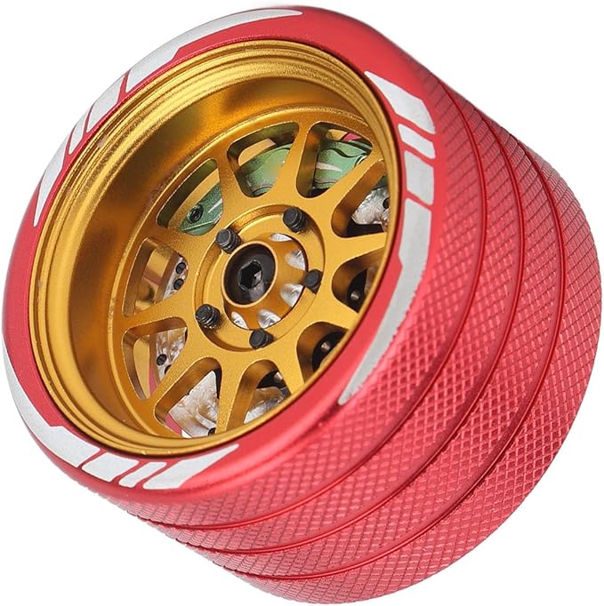 Acouto Lightweight Aluminum Alloy Remote Control Handwheel with Simulation Disc for NB4 RC Car - Enhance Performance & (D Type)