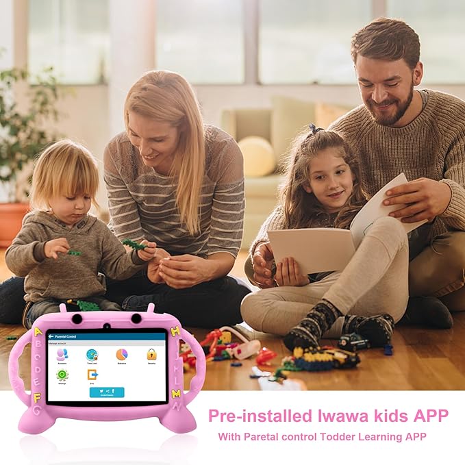 Kids Tablet, 7 inch Tablet for Kids 2-10, Educational Learning Toddler Tablet Android 11, 3GB RAM+32GB ROM Storage, Google Play YouTube