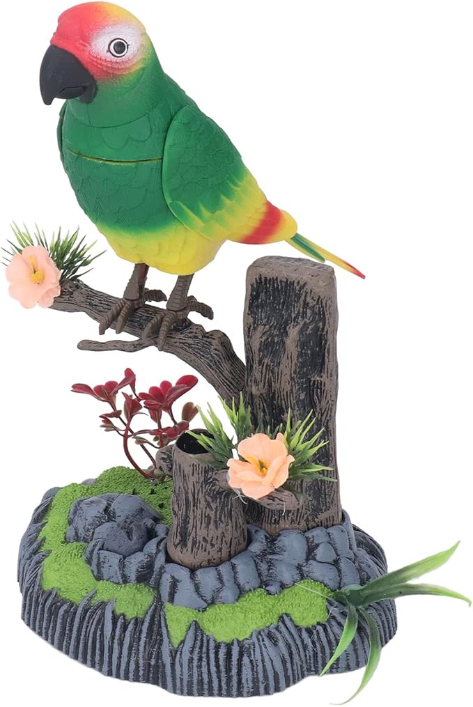 ZJchao Electric Voice Control Parrot Singing Toy for Kids Adults Mimicry Parrot Simulation Toy Entertainment (506H)