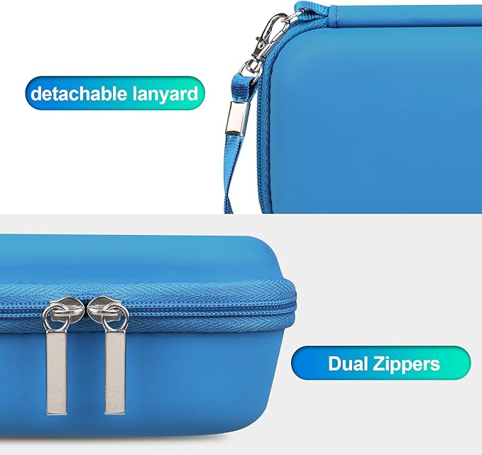 BOVKE Carrying Case for Bitzee Disney/Bitzee Magicals/Bitzee Interactive Toy Digital Pet and Case, Travel Holder Fits Bitzee Virtual Electronic Pets Kids Toys, Extra Space for Batteries, Light Blue