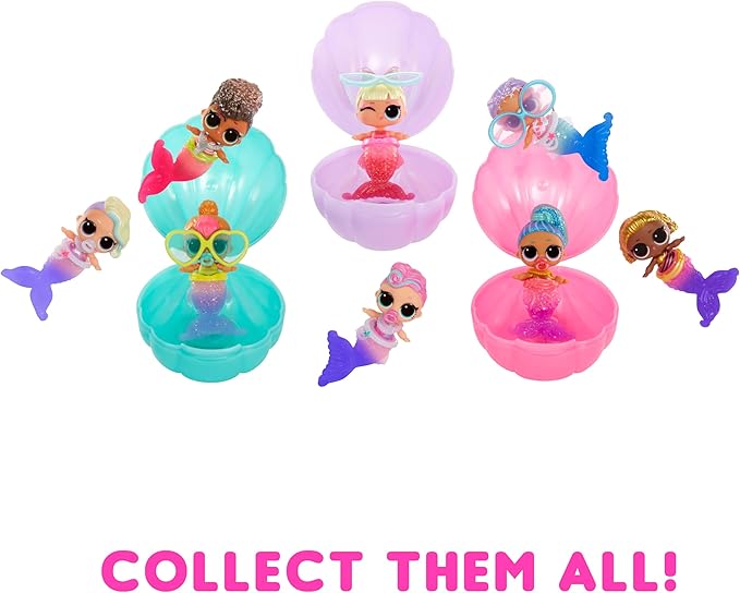 LOL Surprise Mermaids Baby Sisters with Color Change Tail, 8 Dolls to Collect, Fashion Accessories, Great Gift for Kids Ages 4+
