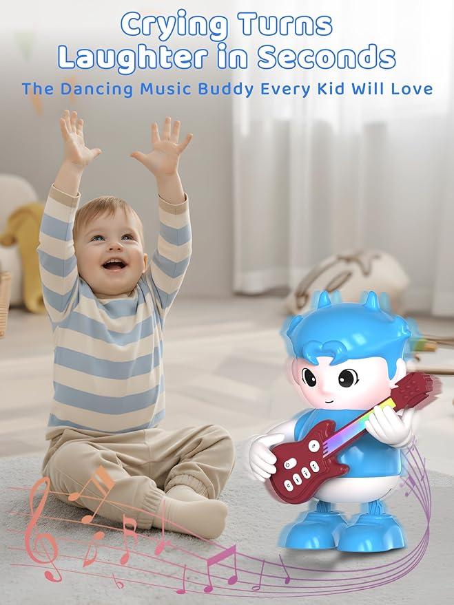URROY Mini Karaoke Machine for Kids with Microphone, Cartoon Singing Toy Bluetooth Speaker with LED Lights, Rechargeable Portable Karaoke for Boys & Girls Birthday Party