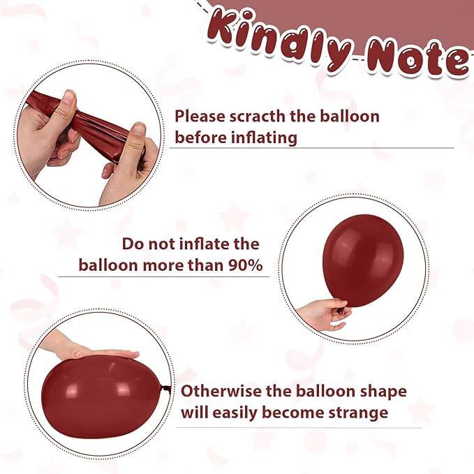 Black Burgundy Gold Balloon, 50 Pcs 12 Inches Metallic Gold Burgundy Confetti Balloons for Kids Magical Party Birthday Decorations Birthday Balloons Baby Shower Engagement Party Supplies