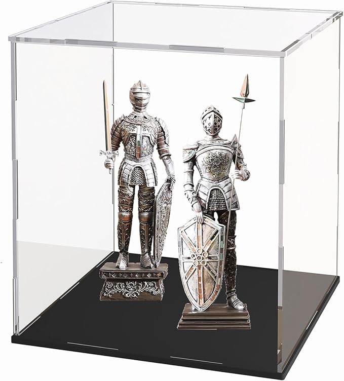Large Display Case for Display, Clear Acrylic Box for Showcase Collectibles Action Figures Home Storage & Organizing Toys, 13" L x 13" W x 16" H