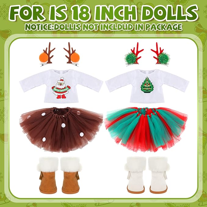 Kajaia 8 Pcs Doll Clothes 18 Inch Doll Clothes and Accessories Dress Flip Flops Hat Outfit Swimsuit Accessories for 18 Inch(Stylish)