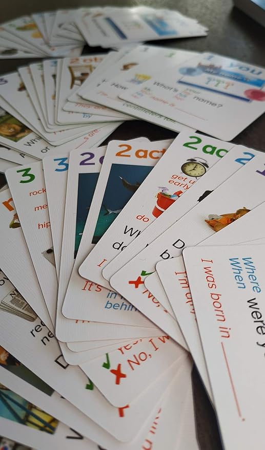 QnA ESL Card Game for Learning English. 3 Level Box Set. Practice English Conversation Through Play!
