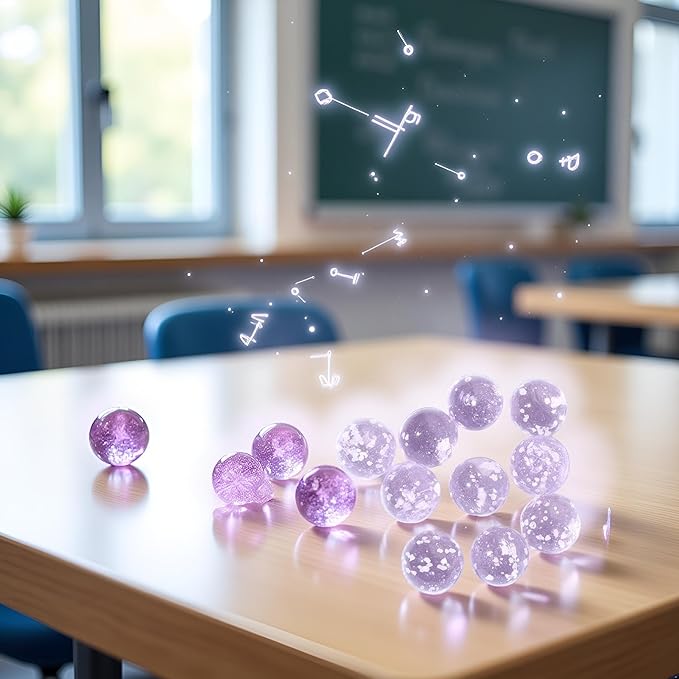10Pcs Glass Marbles Glow in The Dark Multi-Color Luminous Marbles Marble Games and DIY Home Decoration Marble Runs Learning and Education (0.47 inch) (Pink)