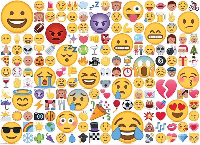 EuroGraphics Emoji (300 Piece) Puzzle, Multi, 19-1/4inx26-3/4in