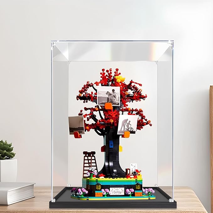 Acrylic Display Case for Collectibles Assemble Clear Acrylic Display Box for Lego Alternative Glass Case for Showcasing Figures Doll Toys Dustproof Protection Showcase(40x40x60cm/16x16x24in)