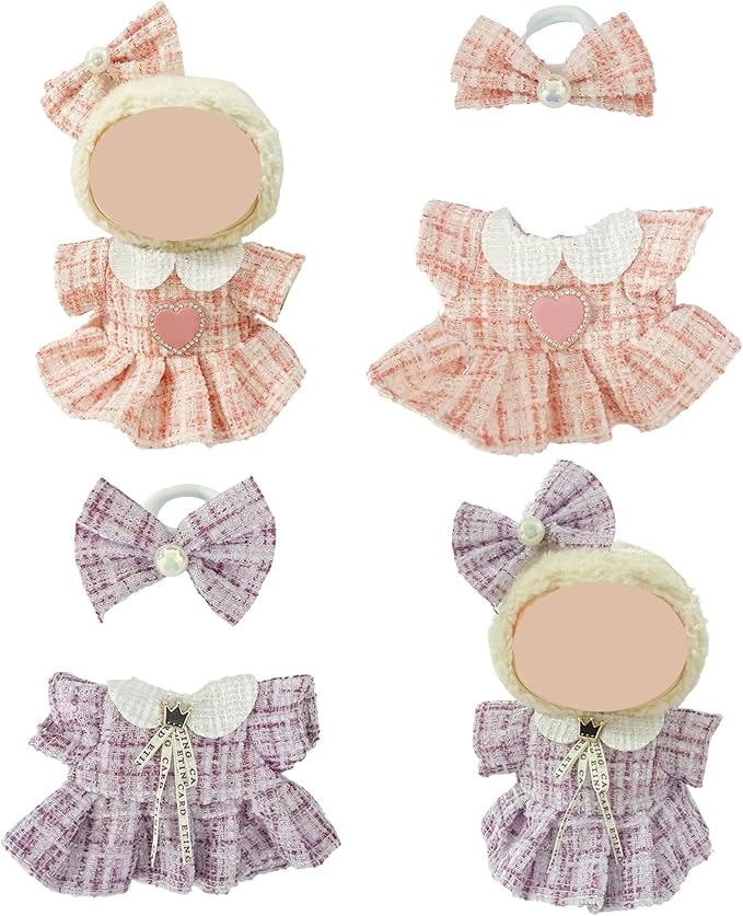 Clothes for Doll, 6 Pack Doll Outfits for 17cm Doll, Perfect for Play and Display, Accessories for Doll's Collectors, (No Dolls) (Elegant Dress)