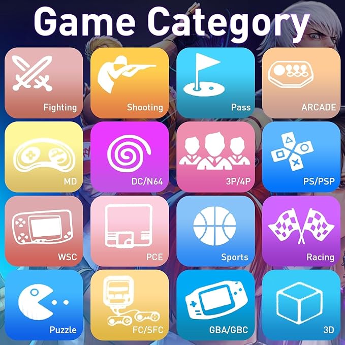 2026 Upgraded Arcade Console, Pandora Box, Built in 36,800 Games,PSP/DC/N64 Simulators,3D Game, 4K HDMI Output, Suitable for TV/PC/Projector, 256GB TF Card (Split)