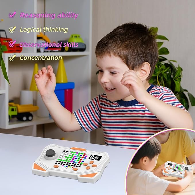 fisca Code Breaker 36000+ Mastermind Puzzle Game for 1-2 Players, 5-in-1 Handheld Games for Kids,Travel Games Birthday Gifts for Boys,Girls