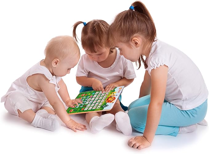 Just Smarty Alphabet Tablet to Learn Letters, ABC, Numbers, Shapes, Colors, Music & Words, Interactive Toddler Learning & Education Toys for Kids - Gifts for Age 3 4 5 Year Old Boys and Girls