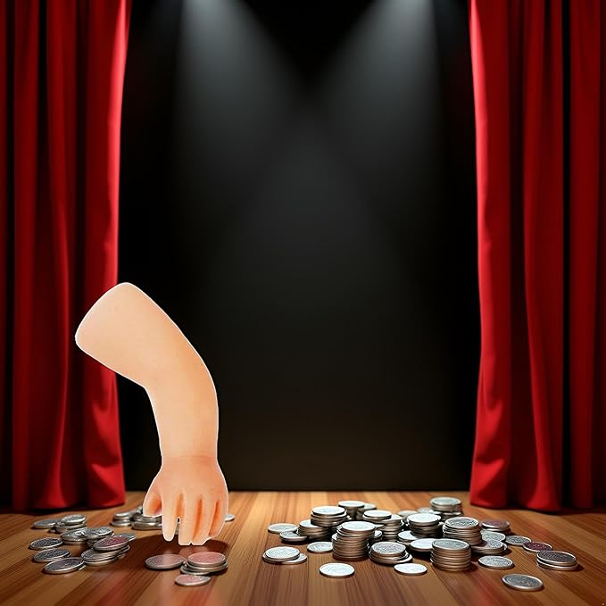 1pc Little Hand Coin Disappeared Trick Tools,Close-Up Magic Show Props Stylish and Popular Joke Magic Coins Disappear Gimmicks,Magic Kits and Accessories,Novelty and Gag Toys