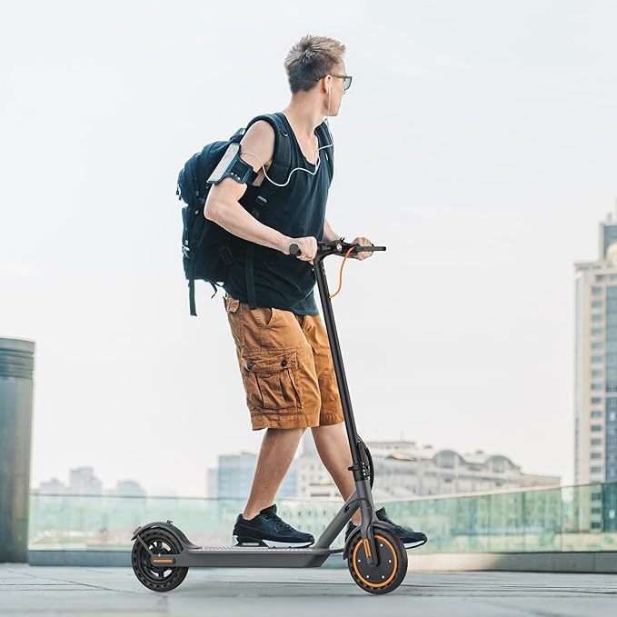 VOLPAM Electric Scooter, 350W/500W Powerful Motor, 8.5"/10" Solid Tires, 19/21Mph, 28/23/21/16 Miles Max Range, Dual Braking