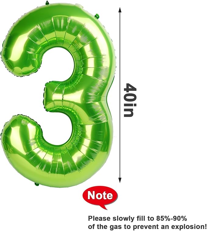 40 Inch Large Numbers Balloon, 4 Light Green Ballon for 4th 14 40 44 Birthday Party, Balloon 4 Number for Graduations Wedding Supplies