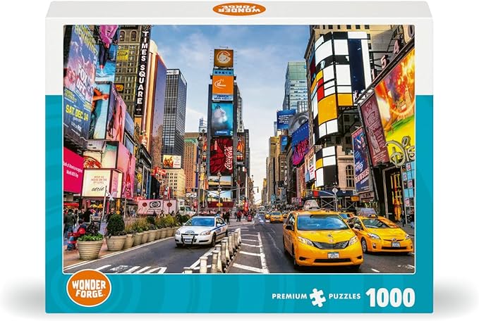 Wonder Forge Times Square New York 1000 Piece Jigsaw Puzzle for Adults | Unique, Perfectly-Fitting Pieces | Fun, Vibrant Imagery | Amazon Exclusive