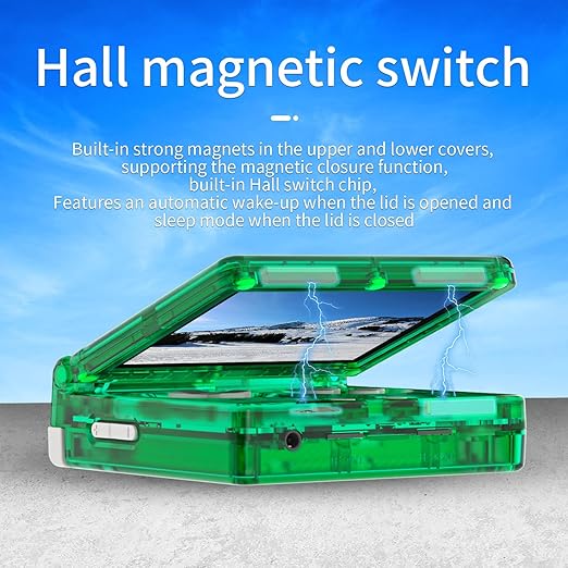 RG35XXSP Flip Portable Retro Handheld Game Console,RG35XXSP 3.5 Inch IPS Screen Linux System with 64G TF Card Pre-Installed 5532 Games,Clamshell Games Consoles Supports 5G WiFi Bluetooth HDMI xxsp