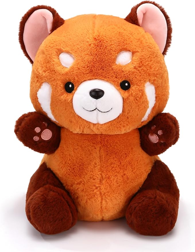 Big Red Panda Plush Toy - Red Panda Stuffed Animal Gift for Girlfriend, Kids Birthday - 13.7"