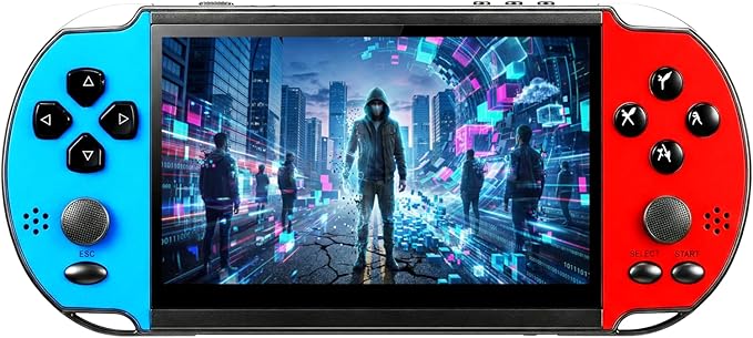 5.1-inch MP4/MP3 Video Game Console Multiple Emulators Built-in Classic Retro Games Portable Handheld Console Perfect for Birthday Outdoor/Travel Leisure Entertainment