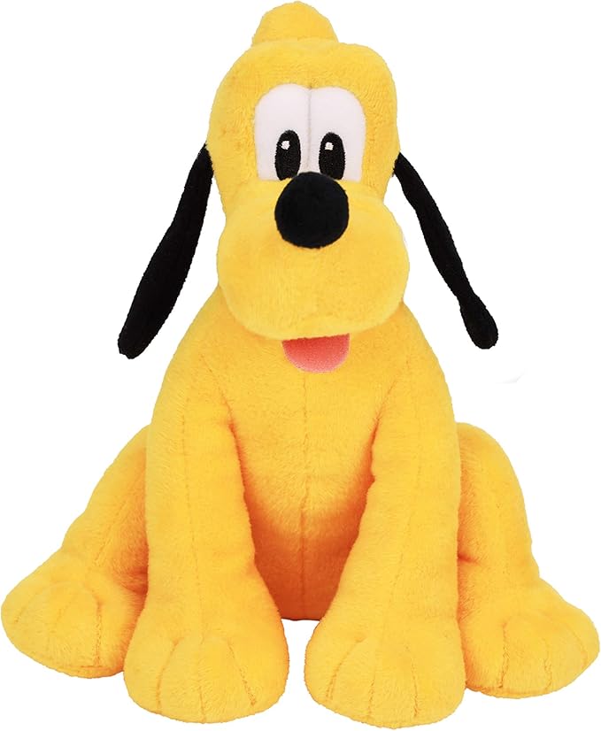 Disney Junior Mickey Mouse Small Plush Pluto, Stuffed Animals, Dog, Kids Toys for Ages 2 Up by Just Play