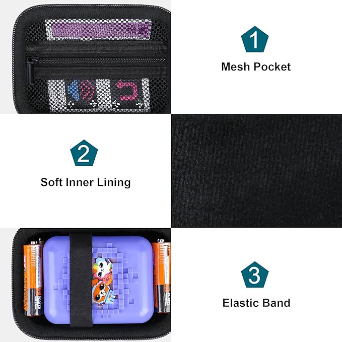 Canboc Hard Carrying Case for Wizarding World Harry Potter Bitzee Interactive Toy Digital Pet, Bitzee Disney/Bitzee Magicals Virtual Electronic Pets Kids Toys Storage Bag, Black (Case Only)