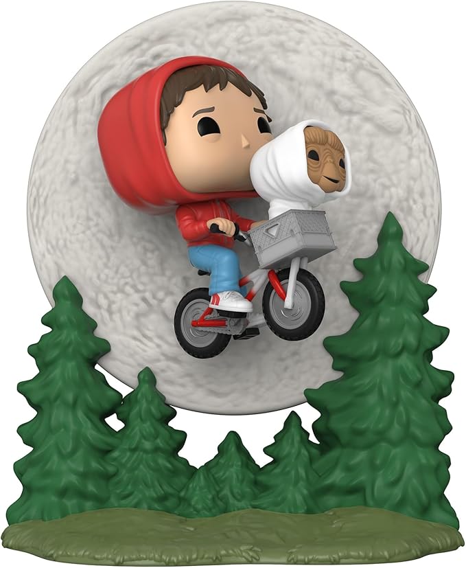 Funko Pop! Moment: E.T. The Extra-Terrestrial - Elliot and E.T. Flying (Glow in The Dark), Multicolor, 50769