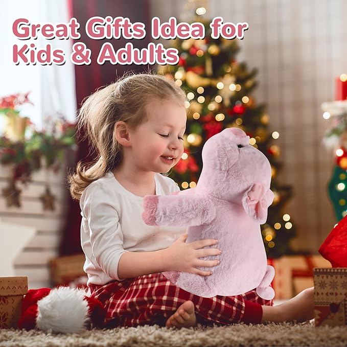 Pig Weighted Stuffed Animals - 12 Inch 1.0 Pounds Weighted Plushies Pig - Small Plush Stuffed Animals Pillow - Cute Plush Toys Gifts for Kids & Adults